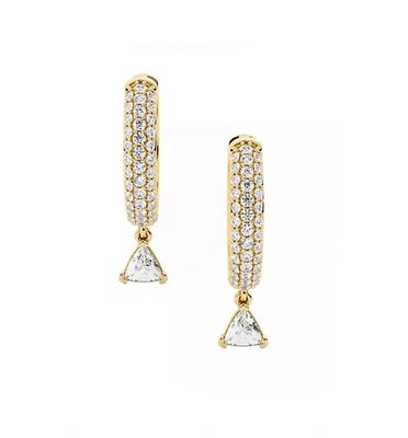 حلق أذن من الألماس بتقييم طرف ثالث من الفضة الإسترلينية عيار 925 مع طلاء ذهبي وردي و 50 زوجًا كحد أدنى للطلب