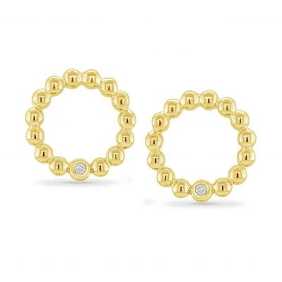 925 الفضة النسائية الدائرية الشكل البازل وضع القلادة ستود سوليتير مع خيارات الحجم المخصص