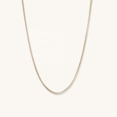 مصنوعة يدوياً من الذهب 18 كارت مربع مربع سلسلة قلادة مع شحن سريع وشعار قابلة للتخصيص