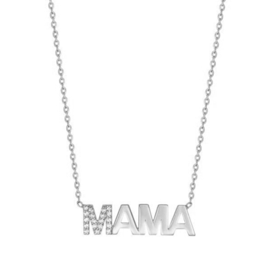 خطوبة 2022 فريدة من نوعها MAMA 18K الذهب بيع بالجملة أيام الأم الهدايا 925 ستيرلينج الفضة قلادة المجوهرات