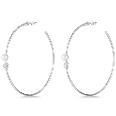 حلقات 925 الفضة الفاخرة حلقات 4mm-4.5mm حلقات لؤلؤة المياه العذبة