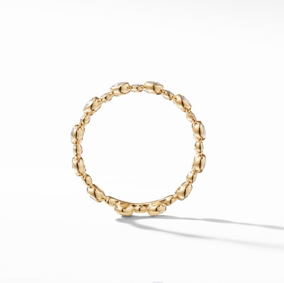الكلاسيكيات زيركون عصابة الخلود المجوهرات المصفوفة بالذهب US Size 10 Clear CZ Ring