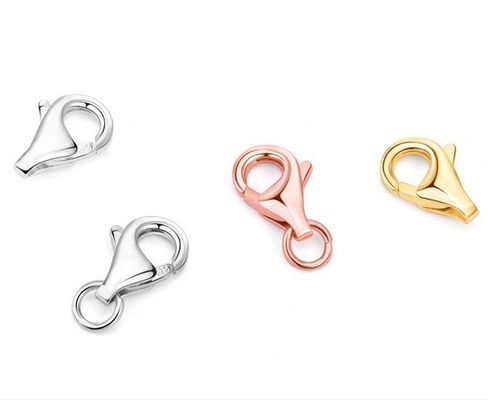 OEM ODM 18K Gold Lobster Clasp Handmade DIY 925 Sterling Silver Lobster Clasp