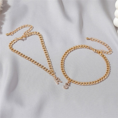Personalized 18K Gold Plated Fashion Brass Cuban Link Chain Tennis Bracelet for Women