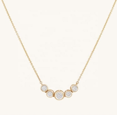 Rhodium 18k Gold Necklace Womens 1.2mm White Gold Cz Pendant