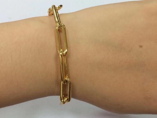 18K Gold Plated Chain for Men and Women Thick Fashion Stainless Steel Necklaces