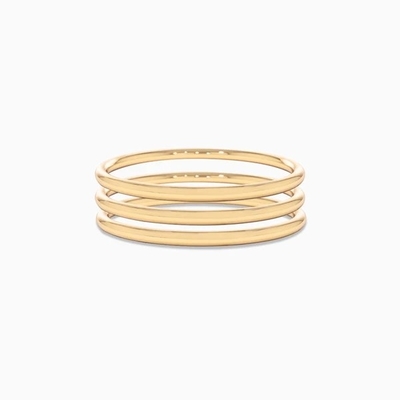 18K Gold Plated 2mm Stacking Thin Stainless Steel Ring Sets