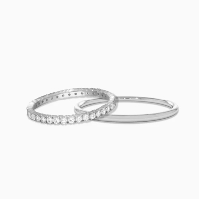 18K Gold Plated 2mm Stacking Thin Stainless Steel Ring Sets