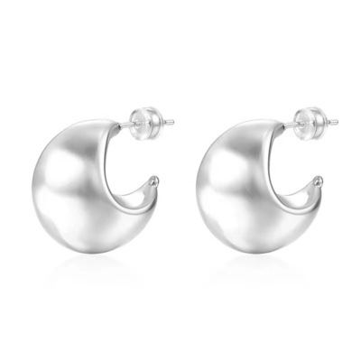 Fashion Thick Hollow Hoop 18K Gold Plated Fashion Earrings