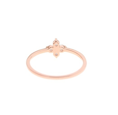 Elegantly 18K Gold Vermeil Four Topaz Gemstones Flower 925 Sterling Silver Rings