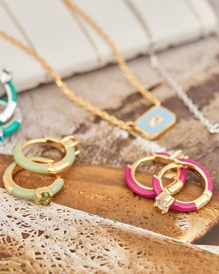Neon Turquoise Enamel Micro Pave CZ Candy Colorful Girl Women Earrings ECO-Friendly Yes