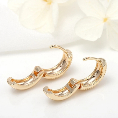 Eco Friendly 18K Gold Plated Multi Small Dot Beads Hoop Earrings For Women Girls 2021