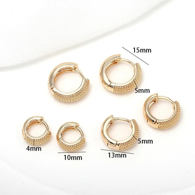 Eco Friendly 18K Gold Plated Multi Small Dot Beads Hoop Earrings For Women Girls 2021