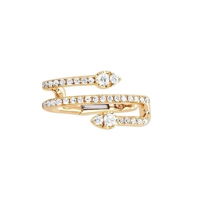Diamond Teardrop Twist Ear Cuff in 925 Sterling Silver for Wedding Plating Options