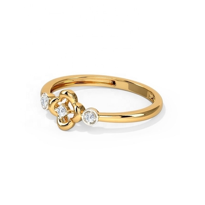 Rings for Unisex 925 Sterling Silver Triad Clover Ring on Brazilian Ring Band Jewelry