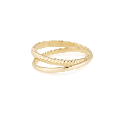 18K Gold Plated Handmade Set Flat Band 925 Sterling Silver Rings for Women