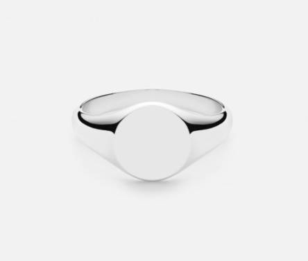 18K Gold Plated Customized Engrave Signet 925 Sterling Silver Unisex Fine Jewelry Rings