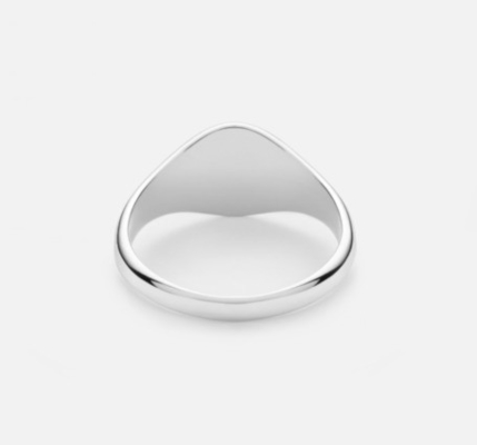 18K Gold Plated Customized Engrave Signet 925 Sterling Silver Unisex Fine Jewelry Rings