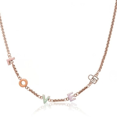 Custom Name Necklace Individual Letters Enamel Personalized Gold Necklace Initials