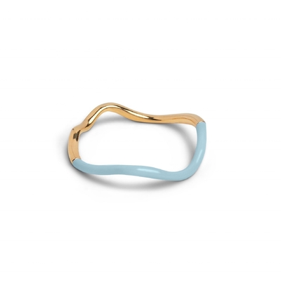925 Sterling Silver 18k Gold Pink Enamel Band Rings For Women Girls