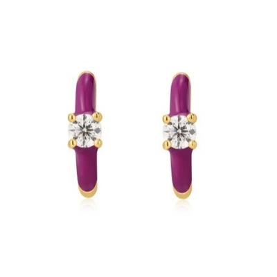 Neon Turquoise Enamel Micro Pave CZ Candy Colorful Girl Women Earrings ECO-Friendly Yes