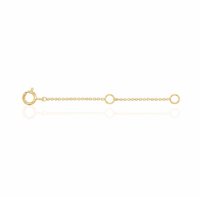 Gold Plated 925 Sterling Silver Bracelet and Necklace Chain Extender for Anniversary