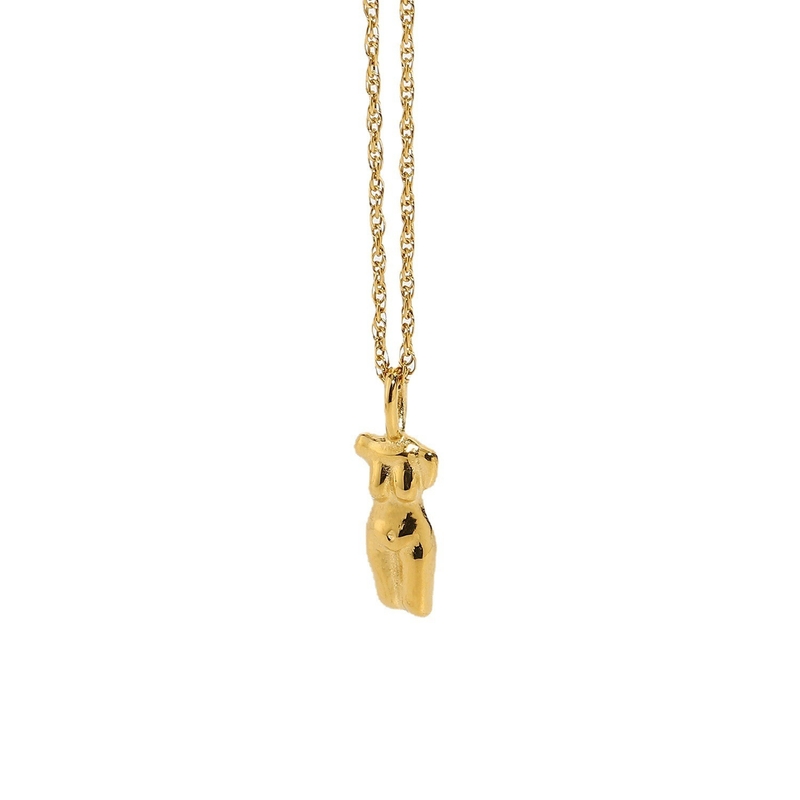 OEM 18in 18K Gold Plated Pendant Girls Jewelry Body Shape Necklace