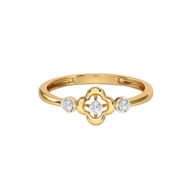 Rings for Unisex 925 Sterling Silver Triad Clover Ring on Brazilian Ring Band Jewelry