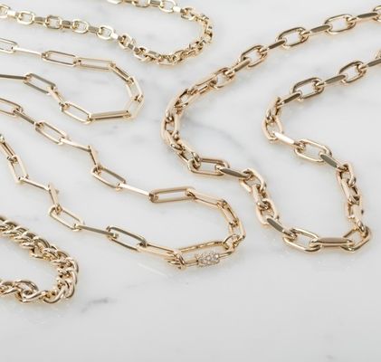 18 كارت زيت مطلي كليب ورق كبير 925 الفضة البيضاء سلسلة القلادة مع OEM