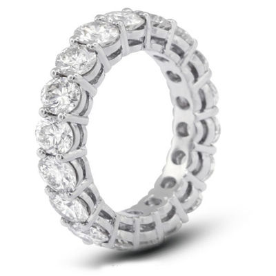 925 الفضة الفاخرة 4mm CZ Eternity Band حلقة صديقة للبيئة