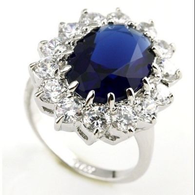 حلقات مصممة من الزهور الأميرة للنساء هدية الحب الحجر الأسود التكيف