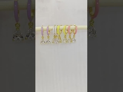 حلقات حلقات بيض مكعب زيركونيا وردية