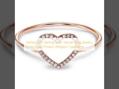 الأزياء 925 الفضة النسائية الخاتم المجوهرات المنتج المخصص النوع الديني لا يوجد